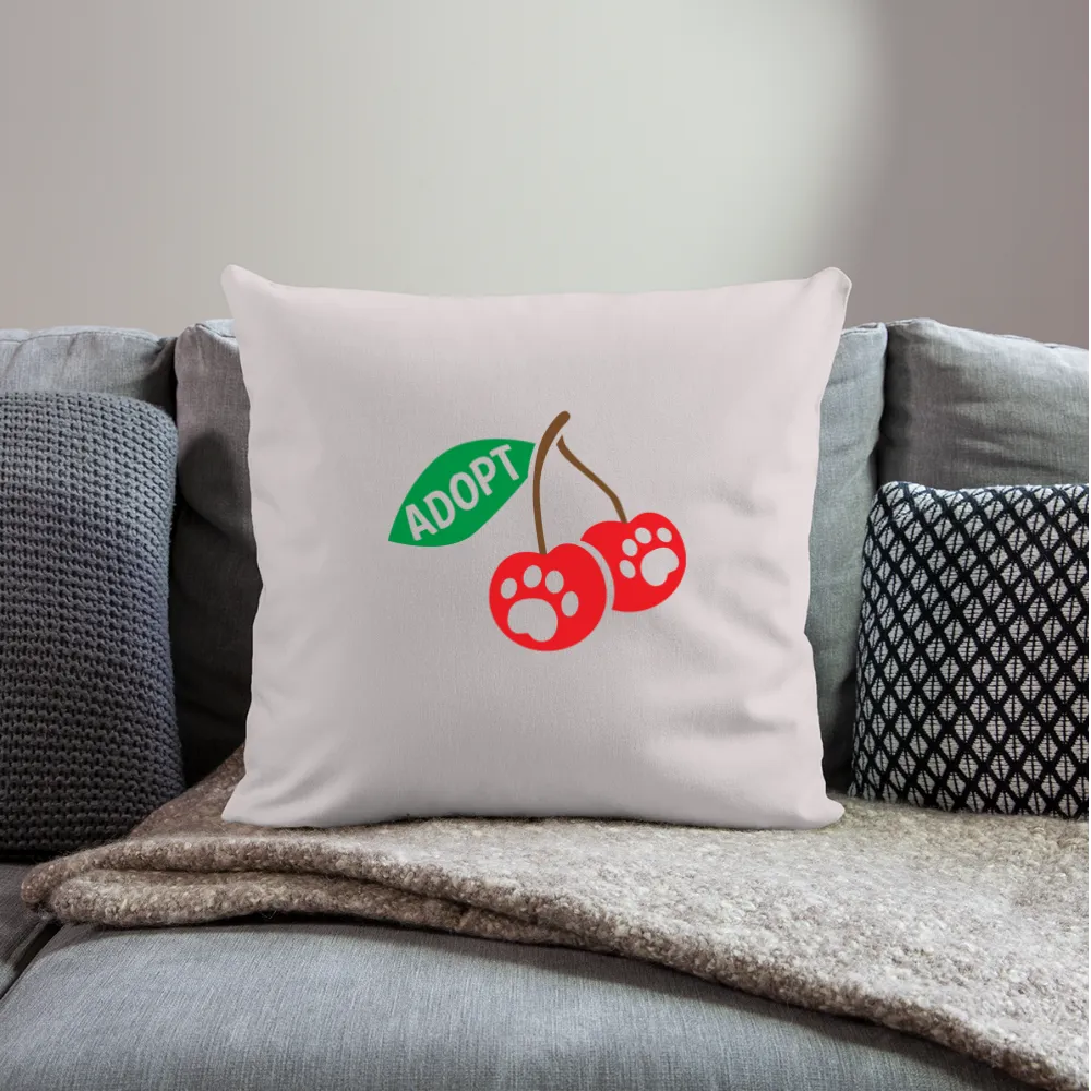 Door County Cherries Throw Pillow Cover 18" x 18"�