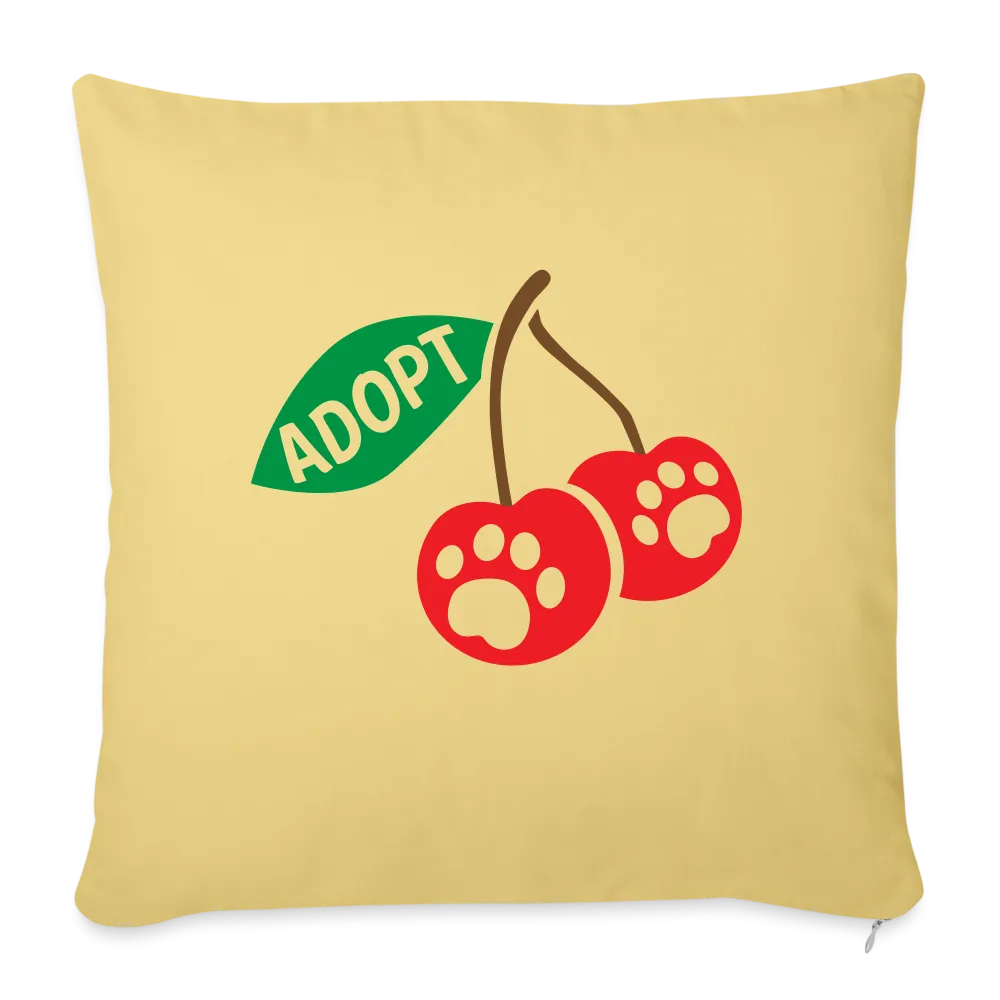 Door County Cherries Throw Pillow Cover 18" x 18"�