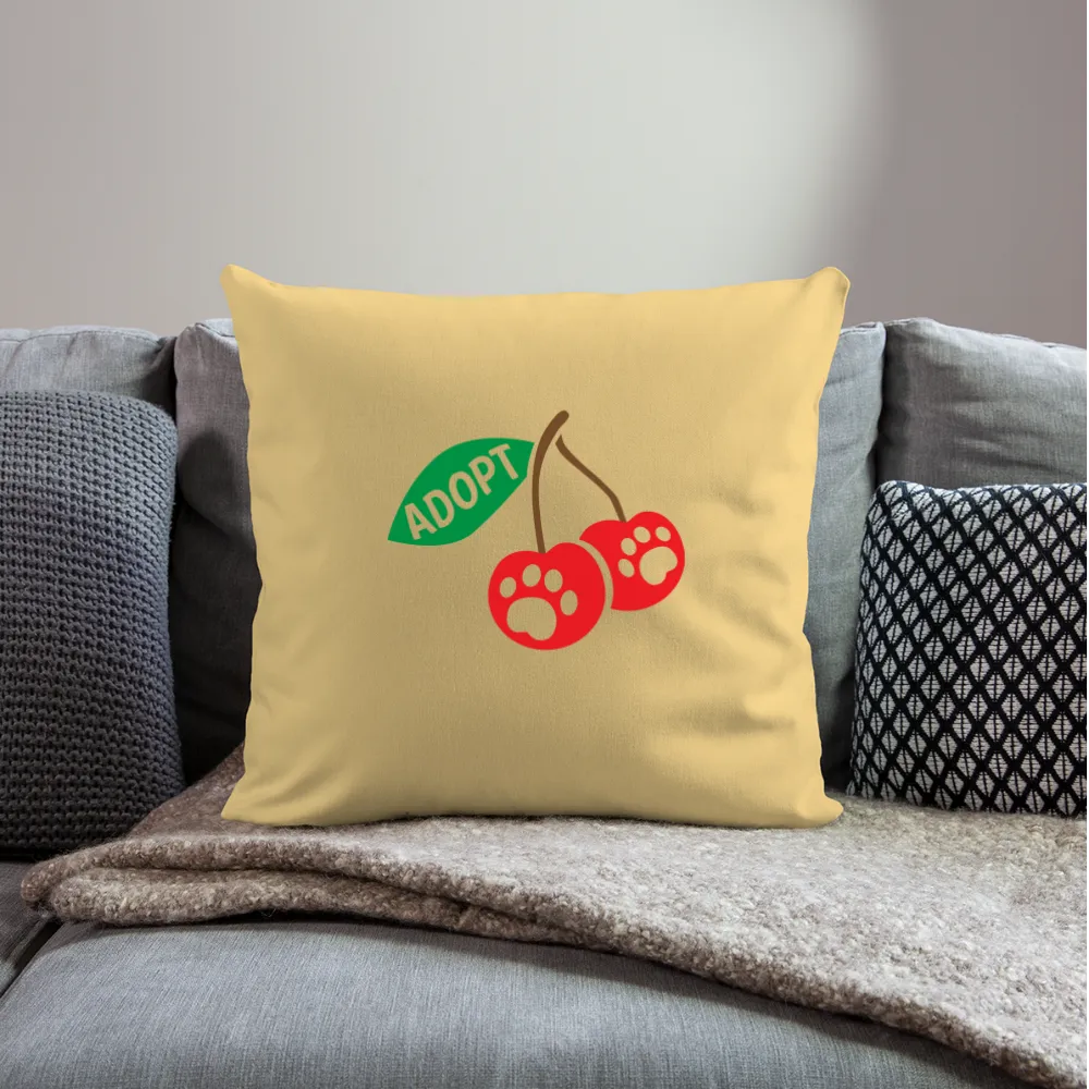 Door County Cherries Throw Pillow Cover 18" x 18"�