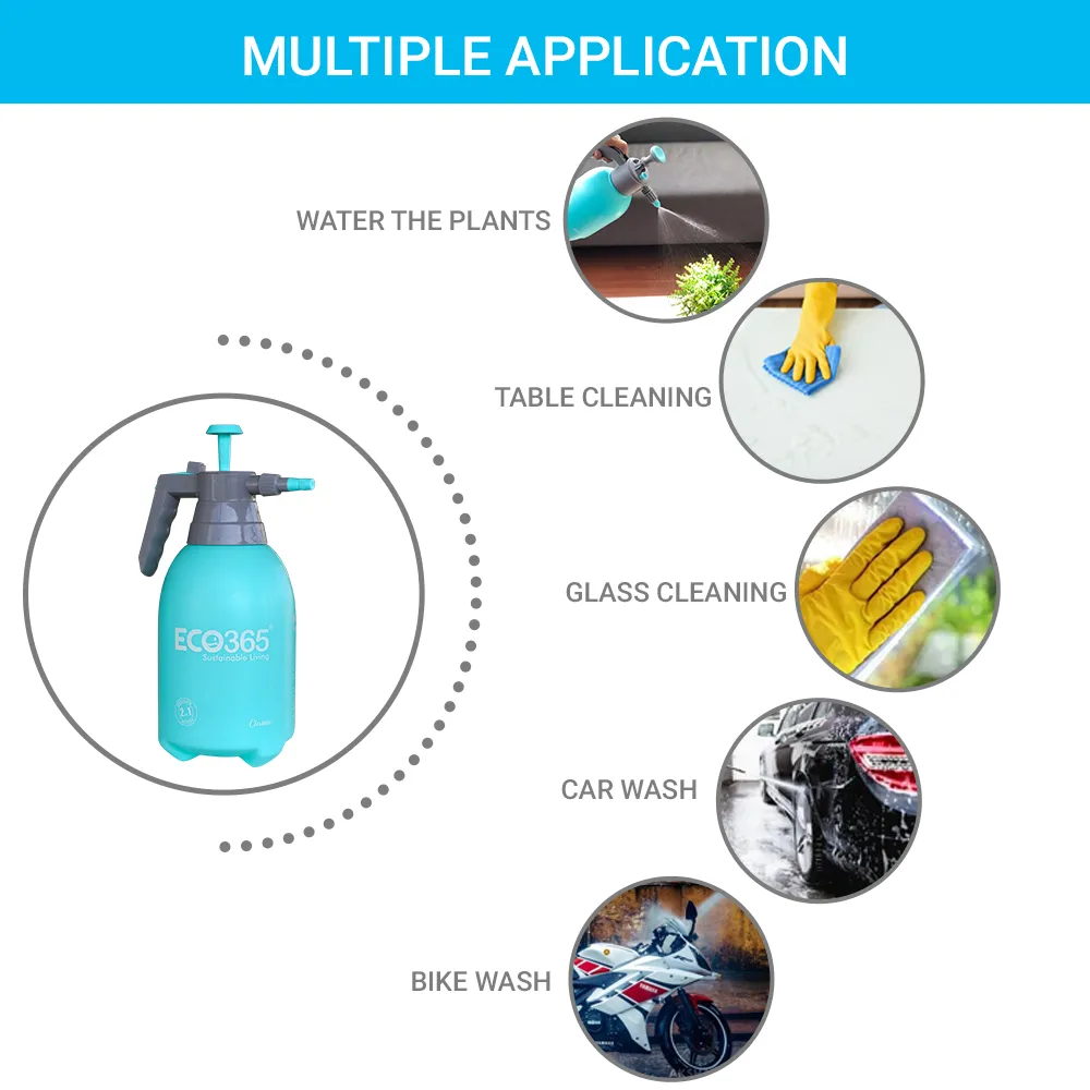 ECO365 Classic Dual Flow Multipurpose Garden Sprayer 2.2L (Blue) with Adjustable Nozzle for Mist & Jet Flow (Pack of 1)