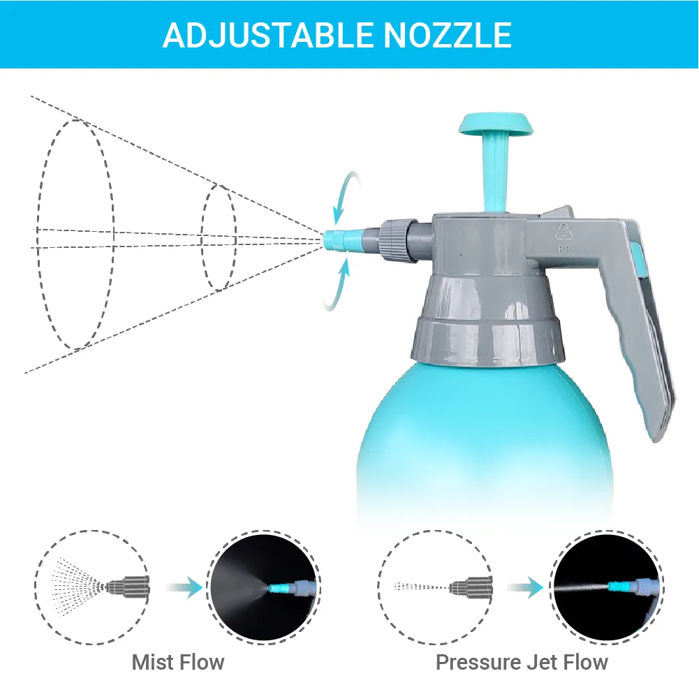 ECO365 Classic Dual Flow Multipurpose Garden Sprayer 2.2L (Blue) with Adjustable Nozzle for Mist & Jet Flow (Pack of 1)