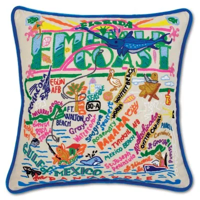 EMERALD COAST PILLOW BY CATSTUDIO