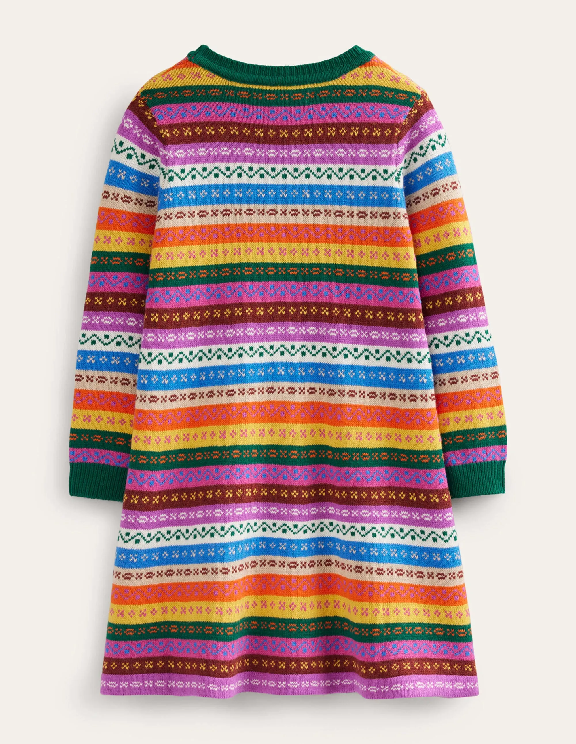 Fair Isle Jumper Dress-Multi Fair Isle