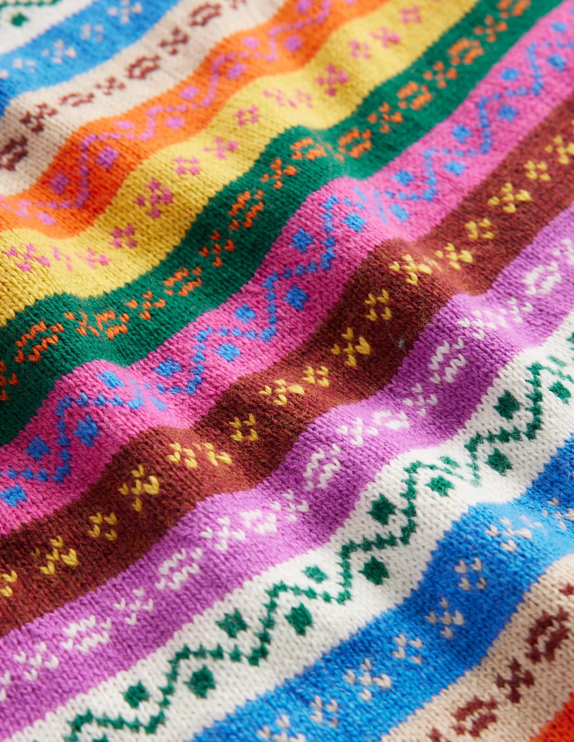 Fair Isle Jumper Dress-Multi Fair Isle