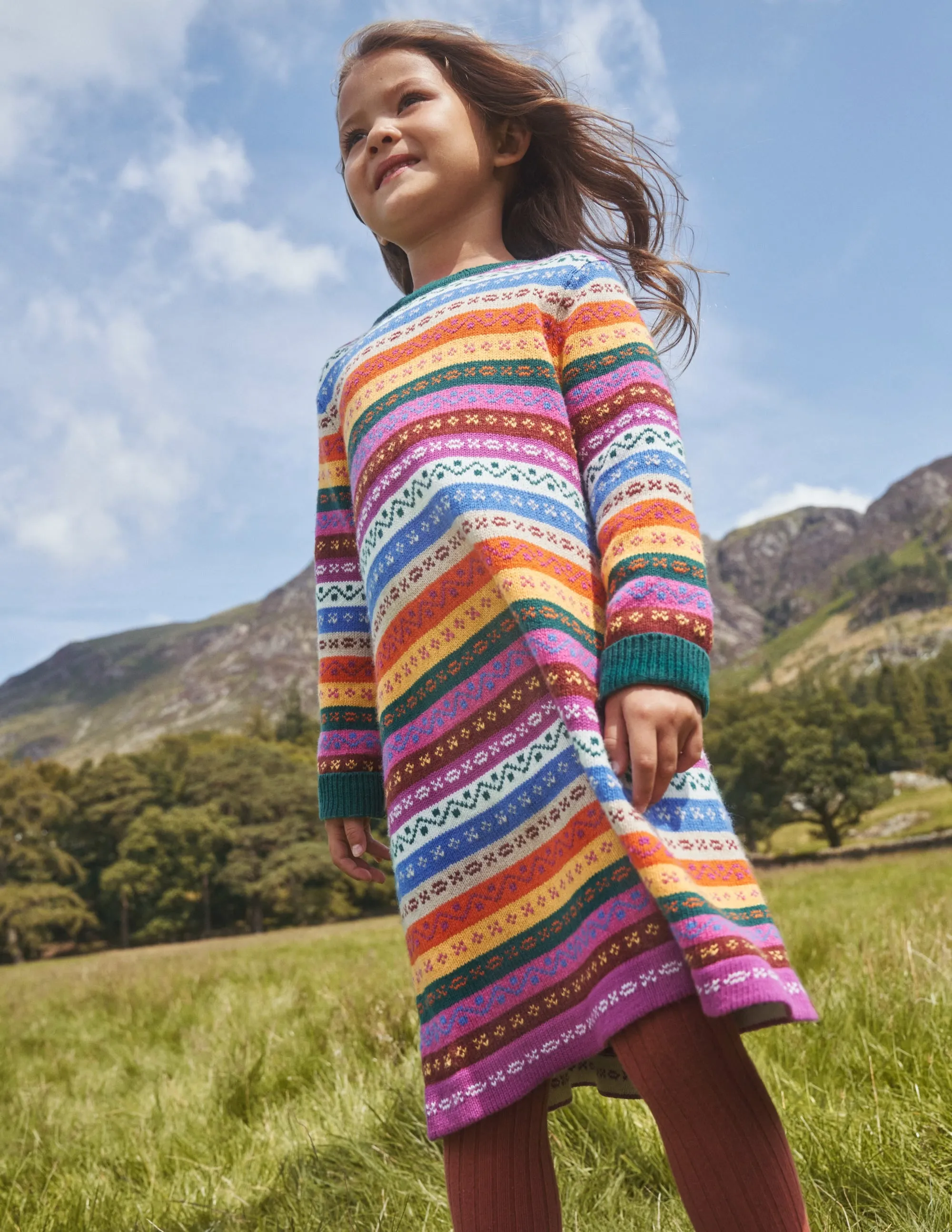 Fair Isle Jumper Dress-Multi Fair Isle