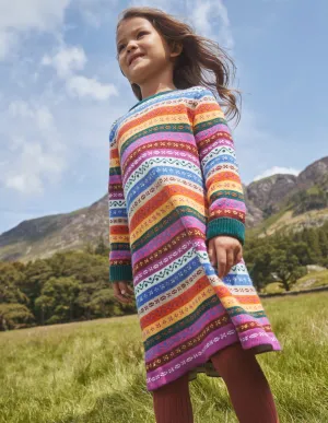 Fair Isle Jumper Dress-Multi Fair Isle