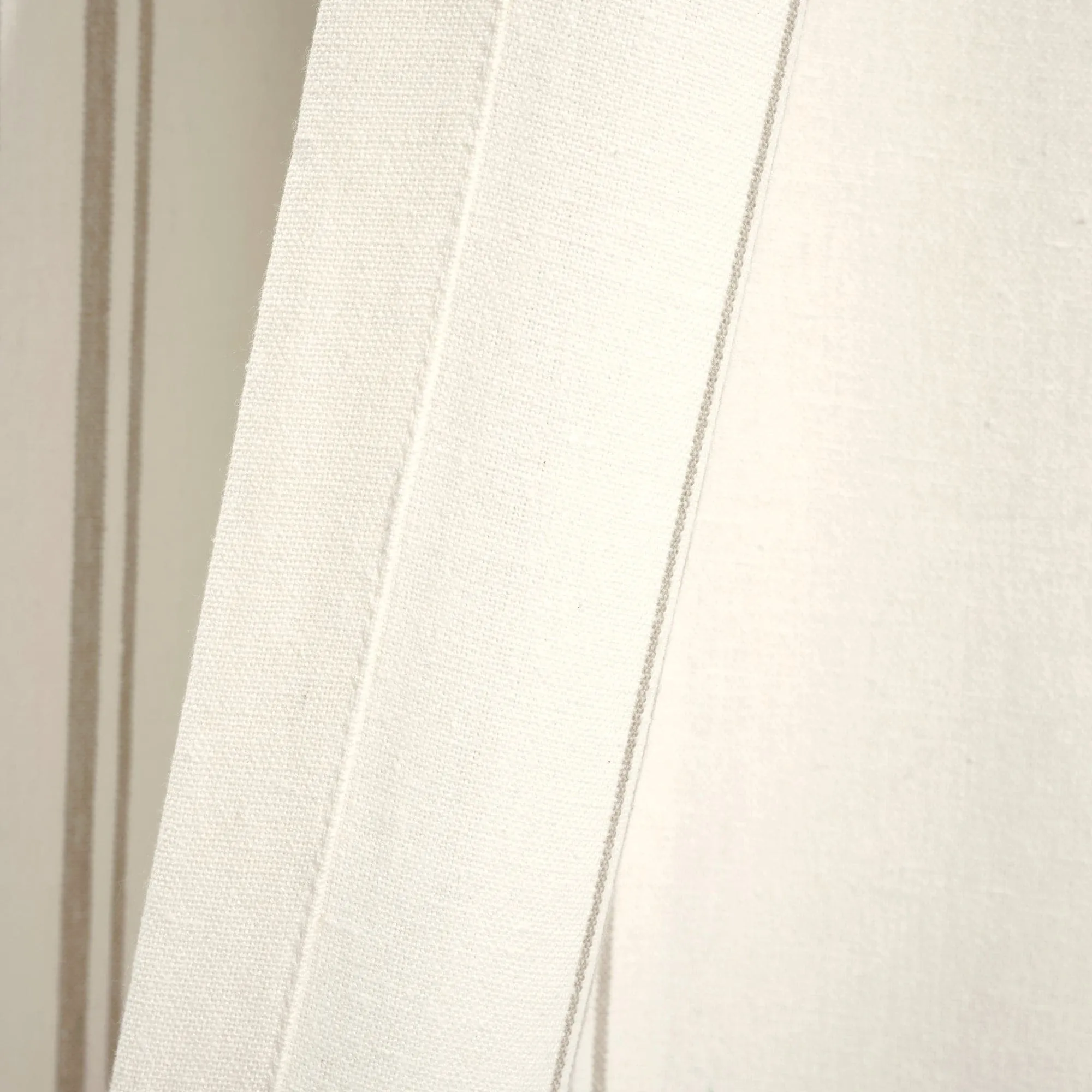 Farmhouse Stripe Yarn Dyed Recycled Cotton Blend Window Curtain Panel Set