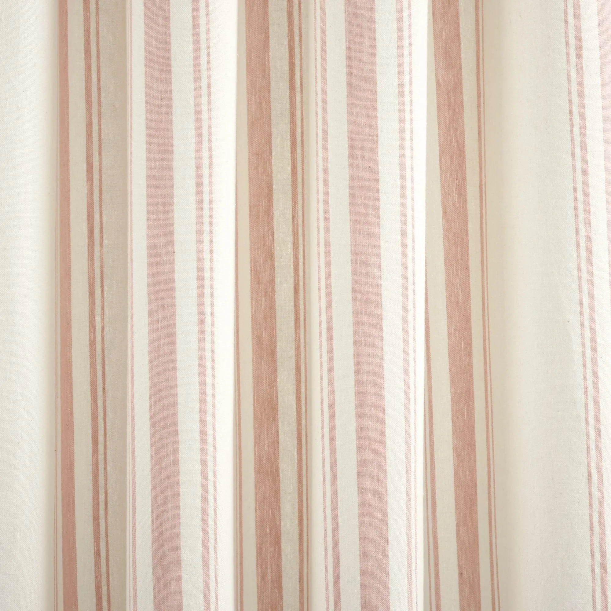 Farmhouse Stripe Yarn Dyed Recycled Cotton Blend Window Curtain Panel Set
