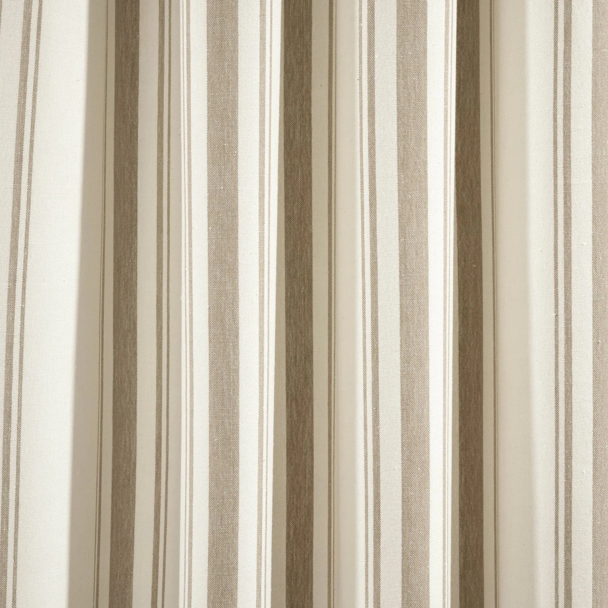 Farmhouse Stripe Yarn Dyed Recycled Cotton Blend Window Curtain Panel Set