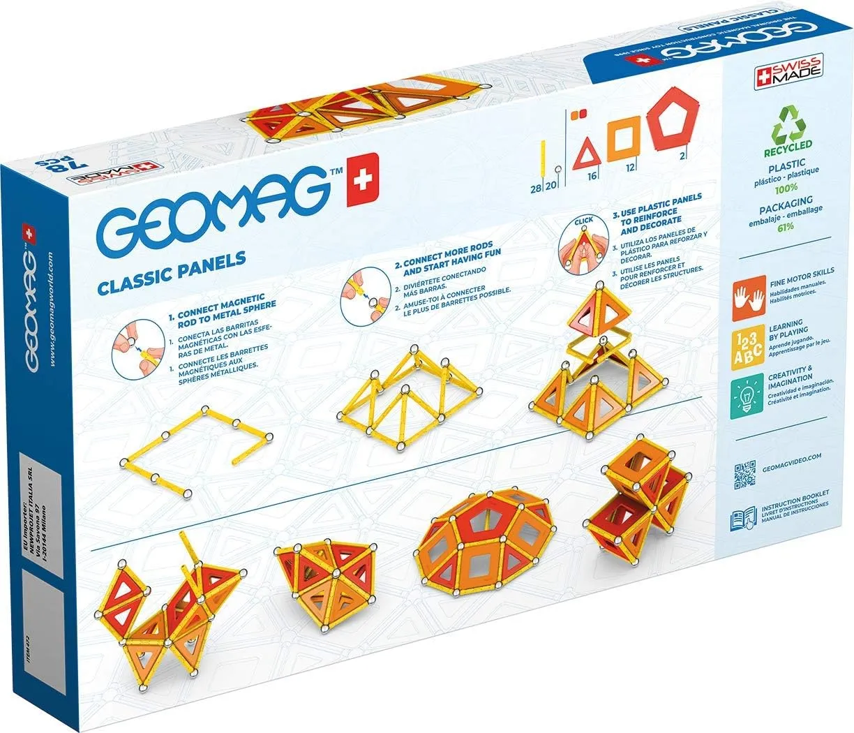 Geomag 472 Classic Panels Recyled Line 78pcs