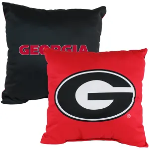 Georgia Bulldogs 2 Sided Decorative Pillow, 16" x 16", Made in the USA