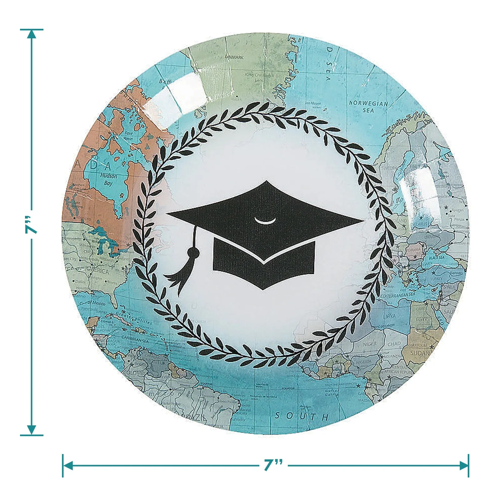 Graduation Party Grad Adventure Paper Dessert Plates and Beverage Napkins (Serves 16)