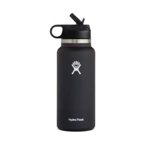 Hydro Flask 32oz Wide Mouth with Straw Lid - Black - ONLINE STORE CREDIT/EXCHANGE ONLY