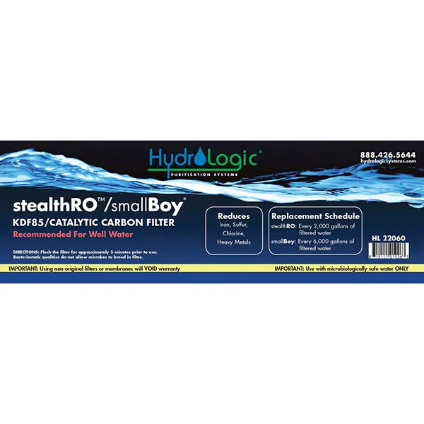 HydroLogic® Stealth-RO™ or smallBoy™ KDF/Catalytic Carbon Filter