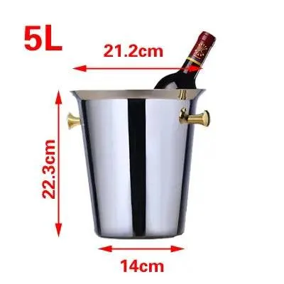 Ice Barrel Silver Gold gold European style champagne barrel deer head ice bucket