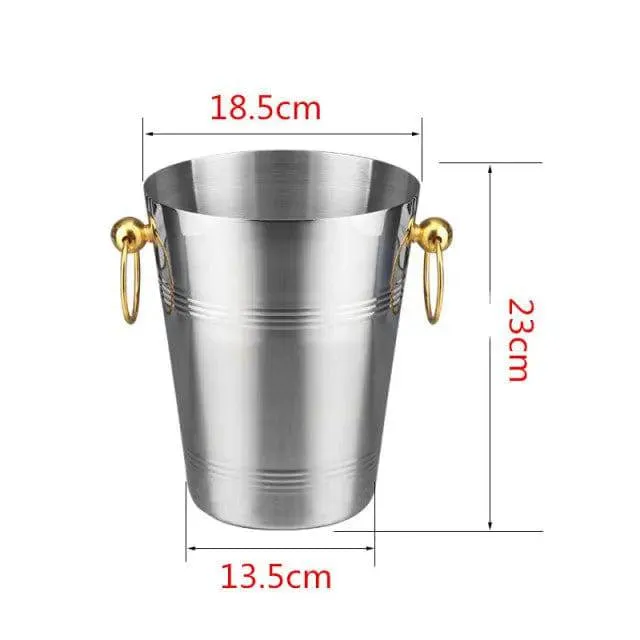 Ice Barrel Silver Gold gold European style champagne barrel deer head ice bucket