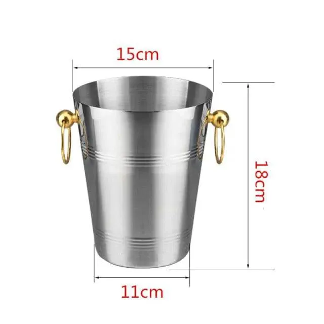 Ice Barrel Silver Gold gold European style champagne barrel deer head ice bucket