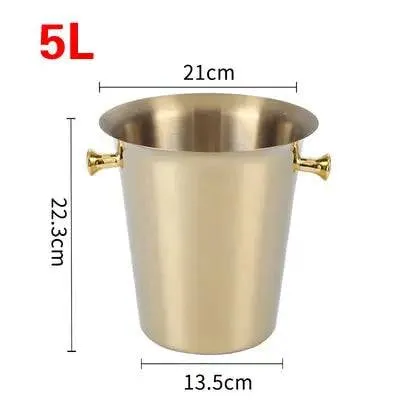 Ice Barrel Silver Gold gold European style champagne barrel deer head ice bucket