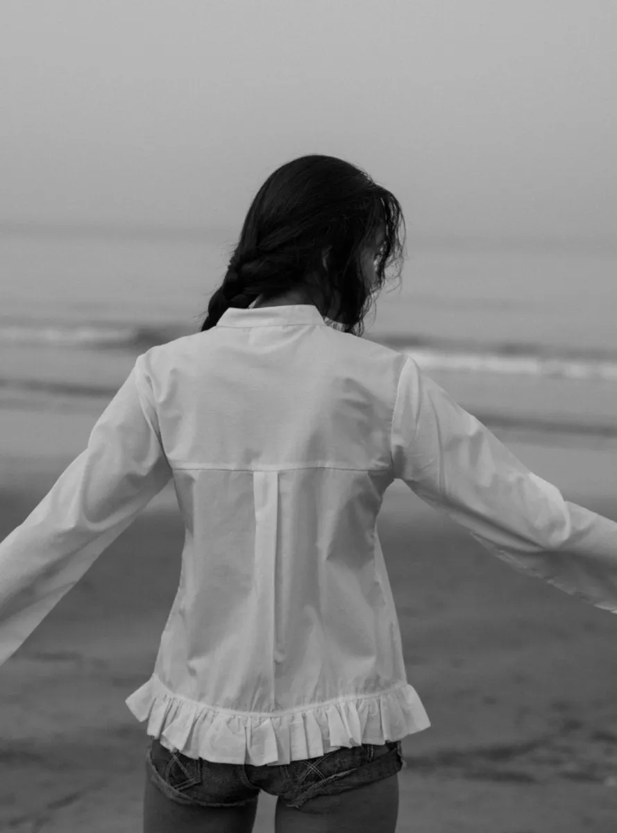 Jenny Casual White Poplin Shirt