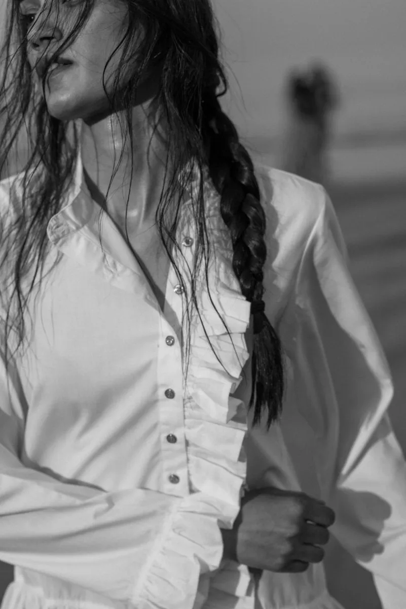 Jenny Casual White Poplin Shirt