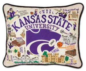 KANSAS STATE UNIVERSITY PILLOW BY CATSTUDIO