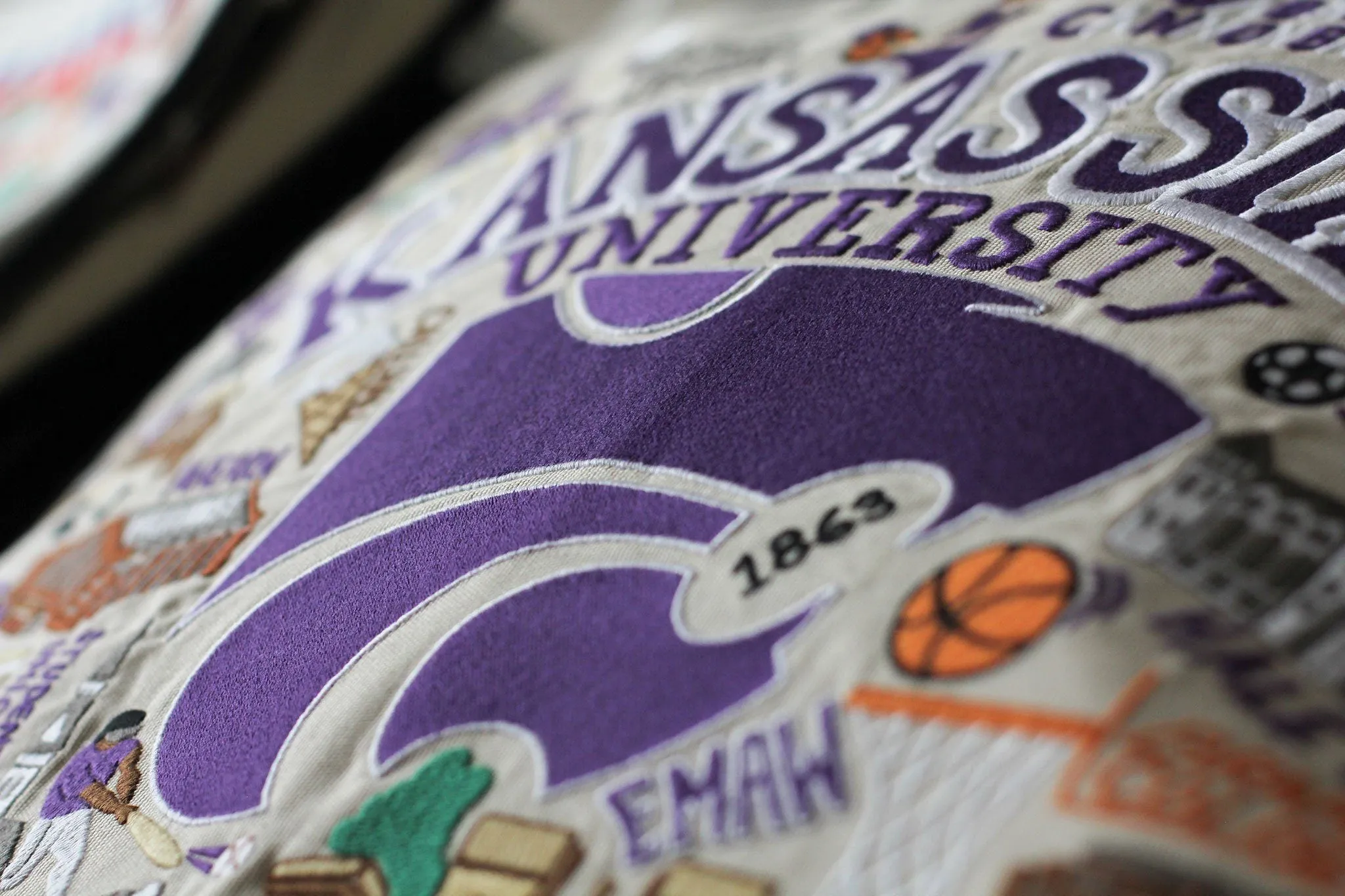 KANSAS STATE UNIVERSITY PILLOW BY CATSTUDIO