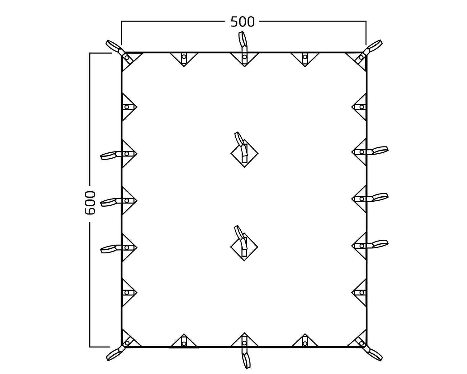 Kari 30 Basic cotton tarp - 30 m² - Natural
