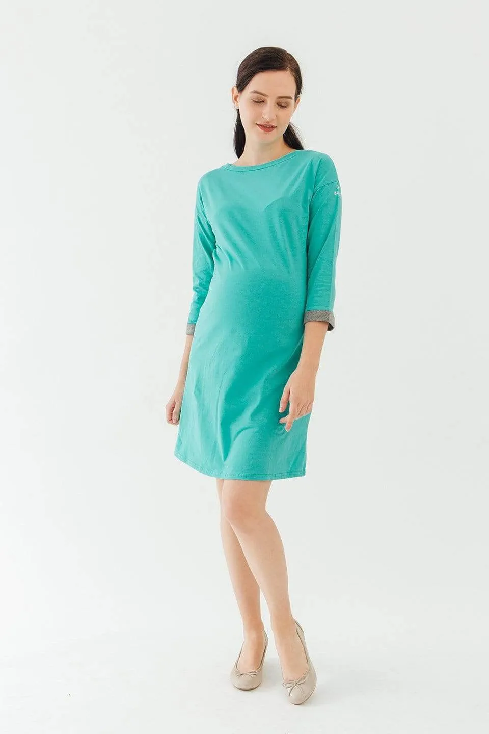 Knitted Long Sleeve Charna Broad Neck Mozzie Maternity Clothes