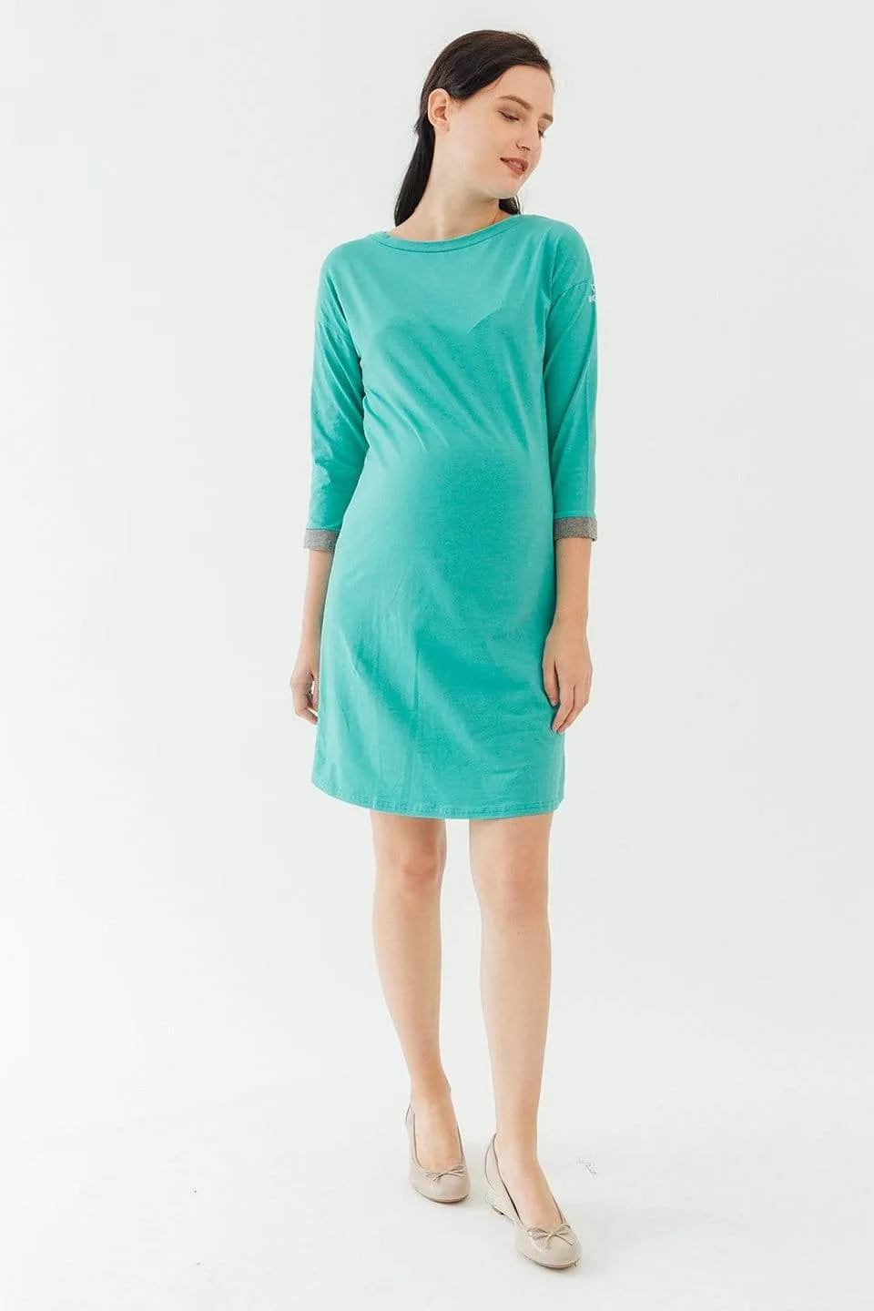 Knitted Long Sleeve Charna Broad Neck Mozzie Maternity Clothes