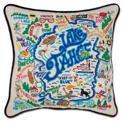 LAKE TAHOE PILLOW BY CATSTUDIO