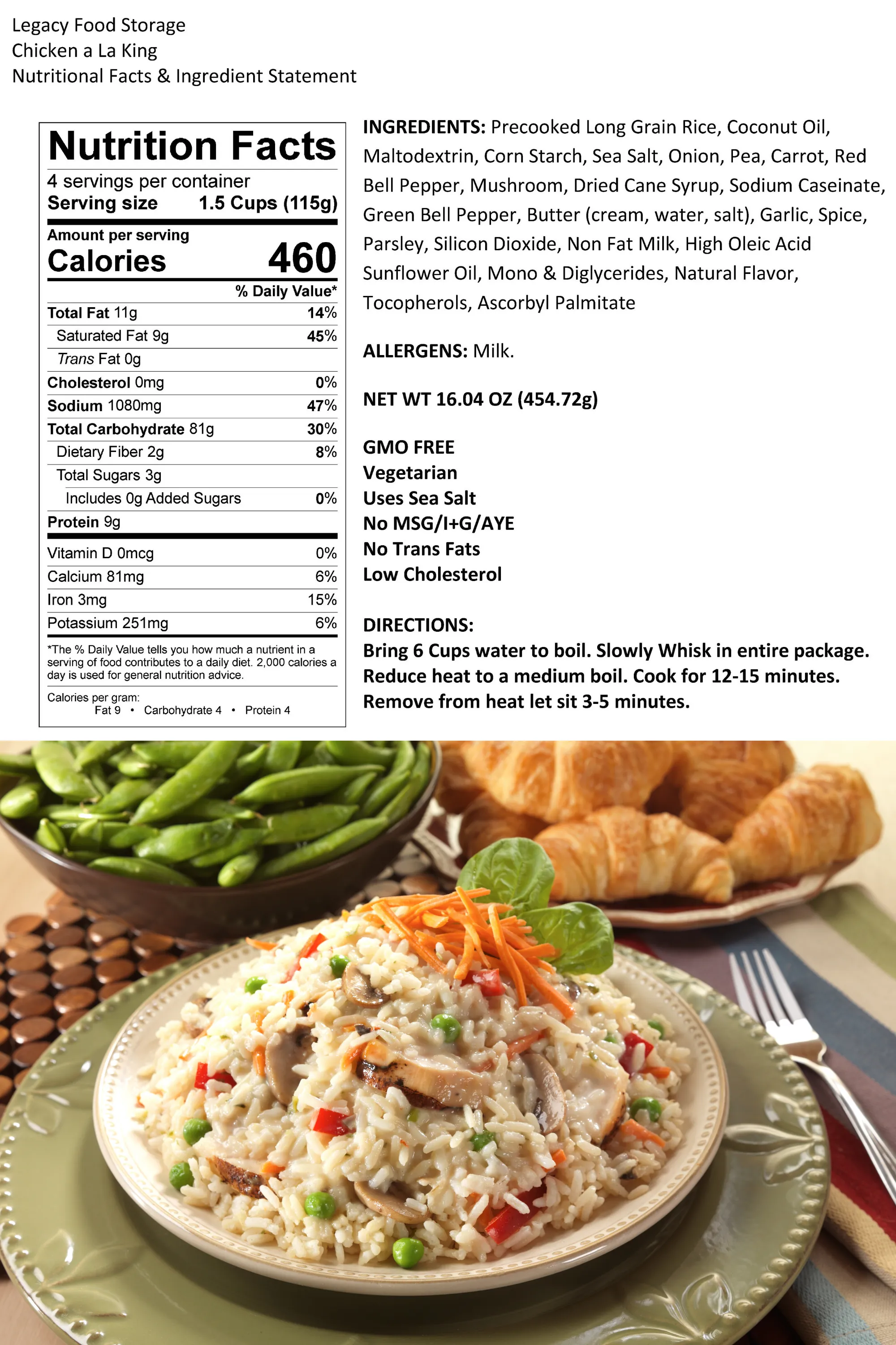 Legacy Premium Breakfast & Entrée Package - 360 Servings