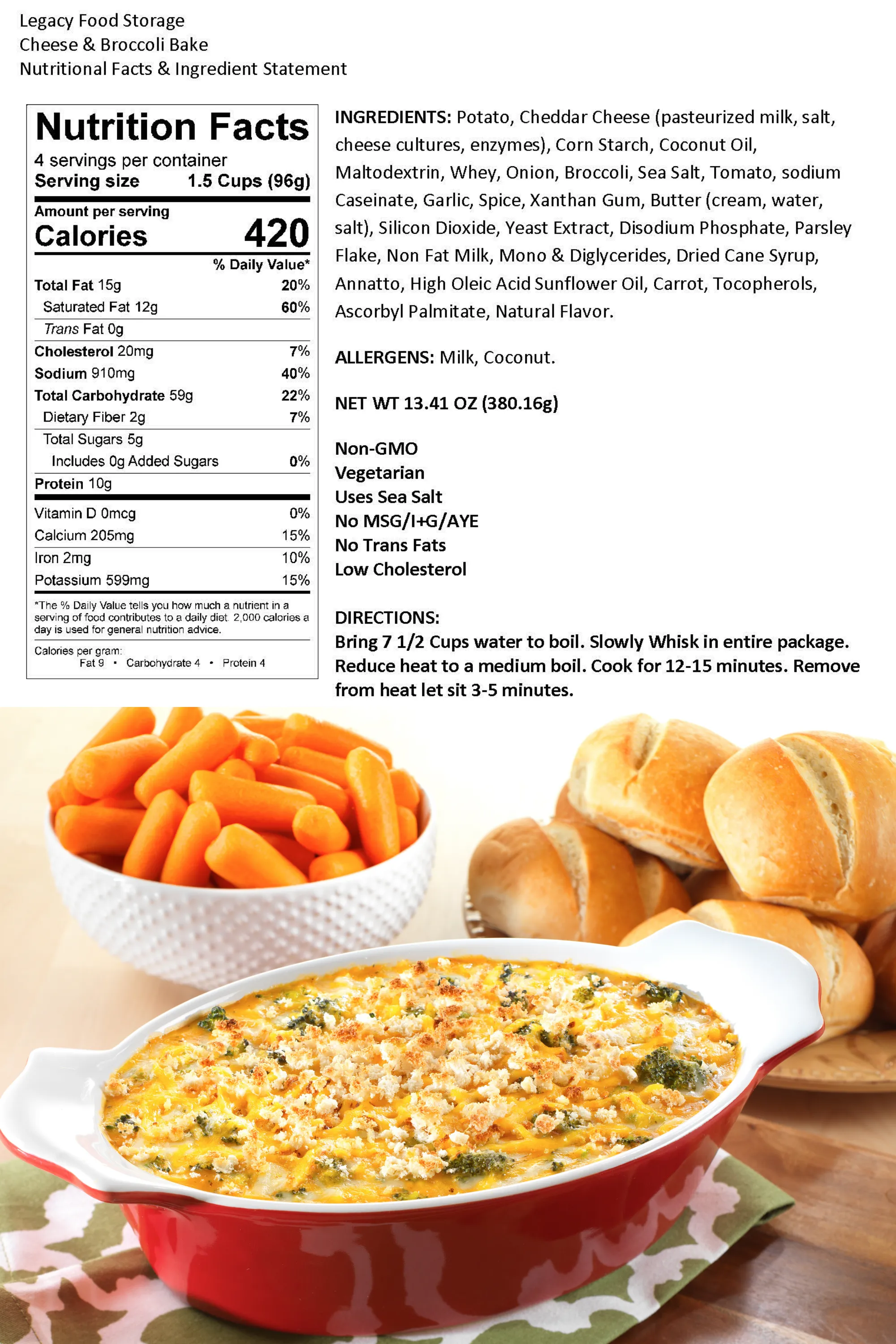 Legacy Premium Breakfast & Entrée Package - 360 Servings