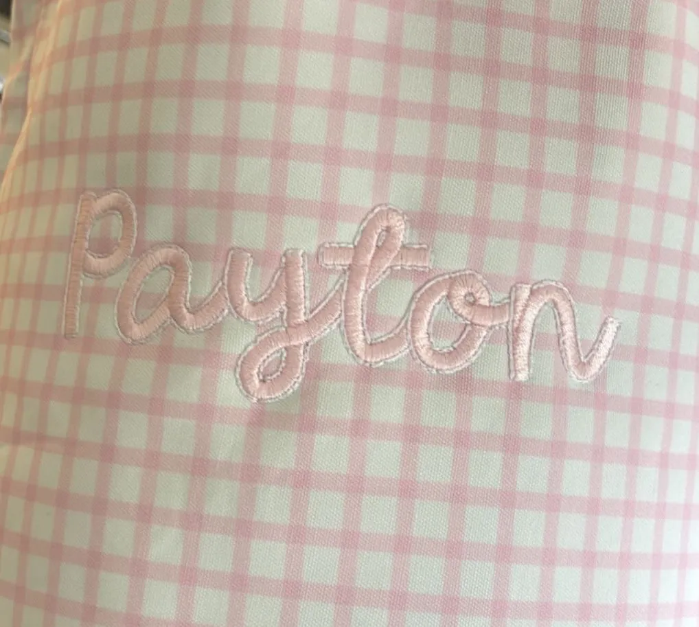 Light Pink Bucket w/ Pink Ric Rac