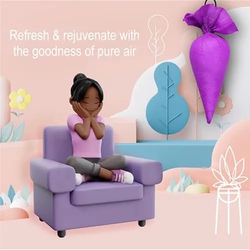 Mangalam CamPure Camphor Cone (Lavender) Pack of 2 - Room, Car and Air Freshener & Mosquito Repellent