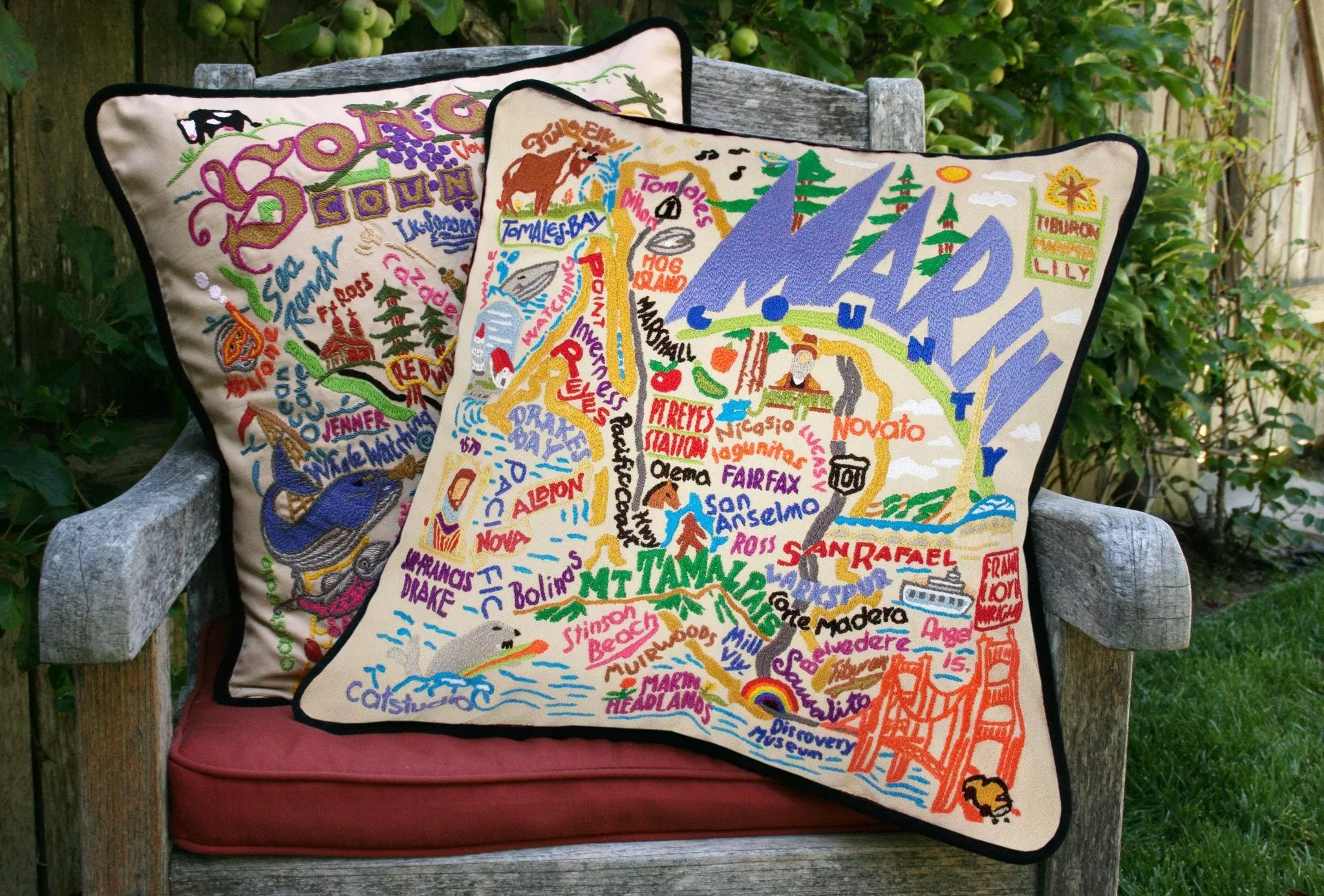 MARIN COUNTY PILLOW BY CATSTUDIO