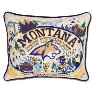 MONTANA STATE UNIVERSITY PILLOW BY CATSTUDIO