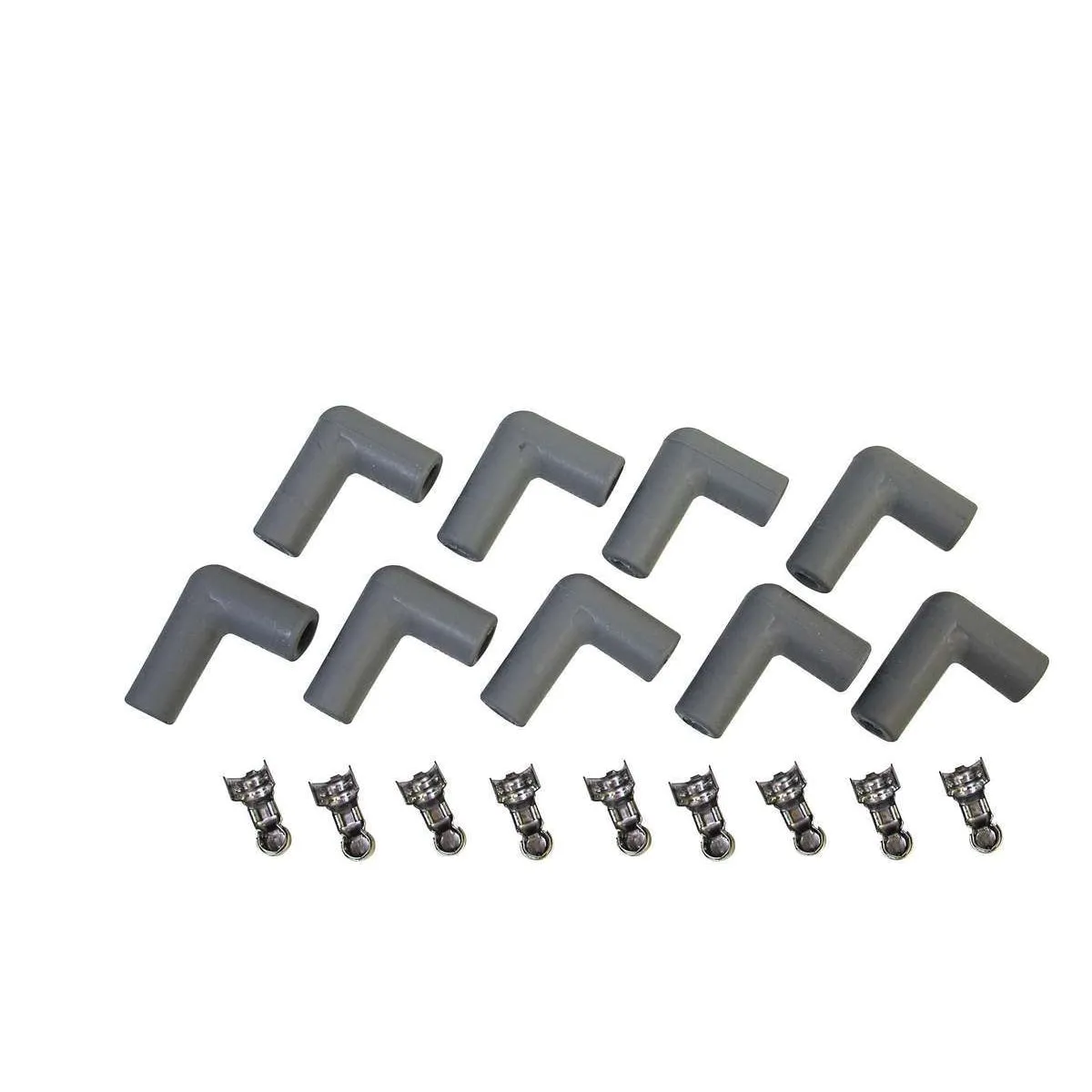 MSD Distributor/Coil Boot/Terminal Kit 8-8.5 mm Gray 90 Degree - Socket Style