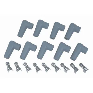MSD Replacement Spark Plug Wire Short HEI Boot and Terminal Kit - 90° Boots - 8.0-8.5mm - Set of 9