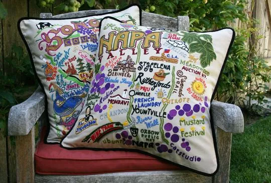 NAPA VALLEY PILLOW BY CATSTUDIO