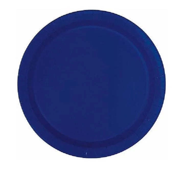 Navy Blue Large Paper Party Plates x 16