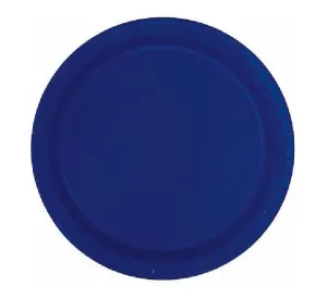 Navy Blue Large Paper Party Plates x 16
