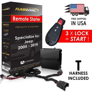 New Flashlogic Plug & Play Remote Start for Jeep 2005-2018 - FLRSCH5 / J