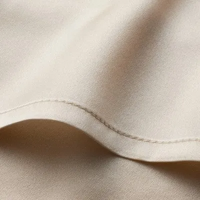 Open Box - Standard Solid Silk Pillowcase Cream - Casaluna