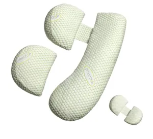 Oternal Foam Pregnancy Pillow For Pregnant Women,Soft Pregnancy Body Pillow,Support For Back, Hips, Legs,Maternity Pillow With Detachable And Adjustable Pillow Cover, Medium, Green
