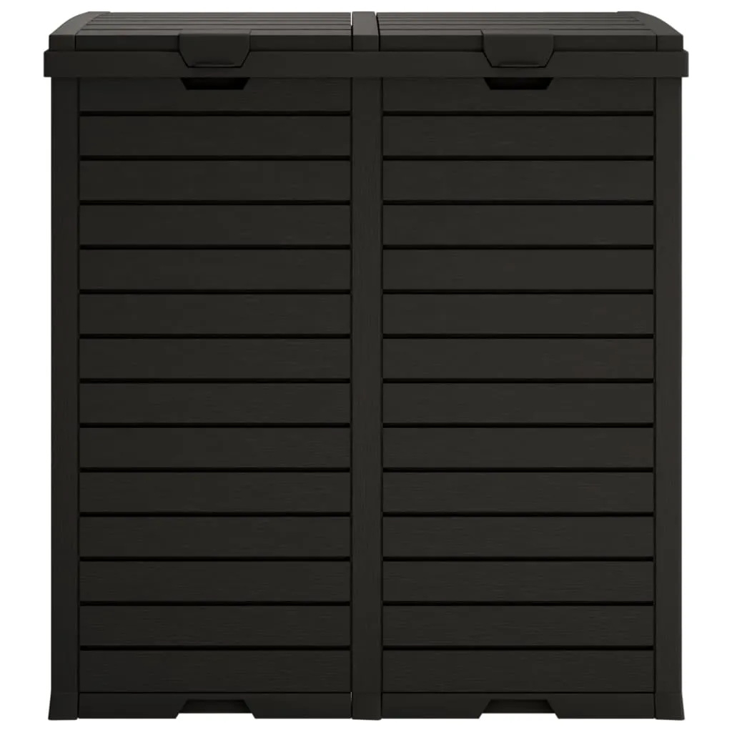 Outdoor Garbage Bin Black 78x41x86 cm Polypropylene