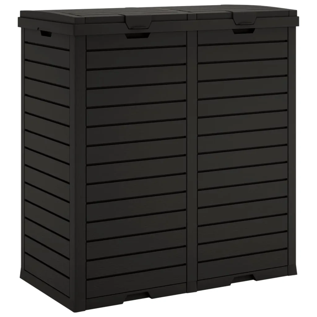 Outdoor Garbage Bin Black 78x41x86 cm Polypropylene