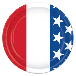 Patriotic Plates18cm 8pk
