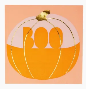 Pumpkin "Boo" Diecut Napkins