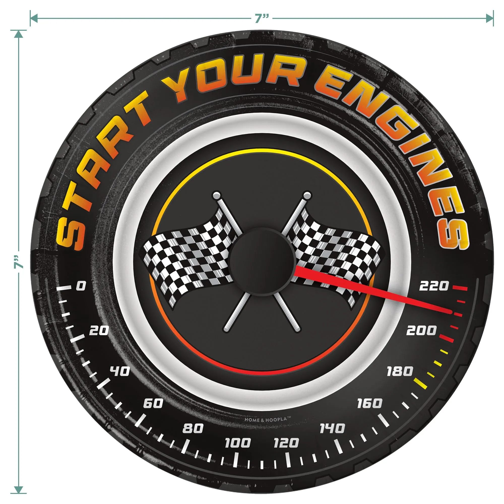 Race Party Variety Pack - Race Car Paper Plates & Racing Checkered Flag Napkins(Serves 32)