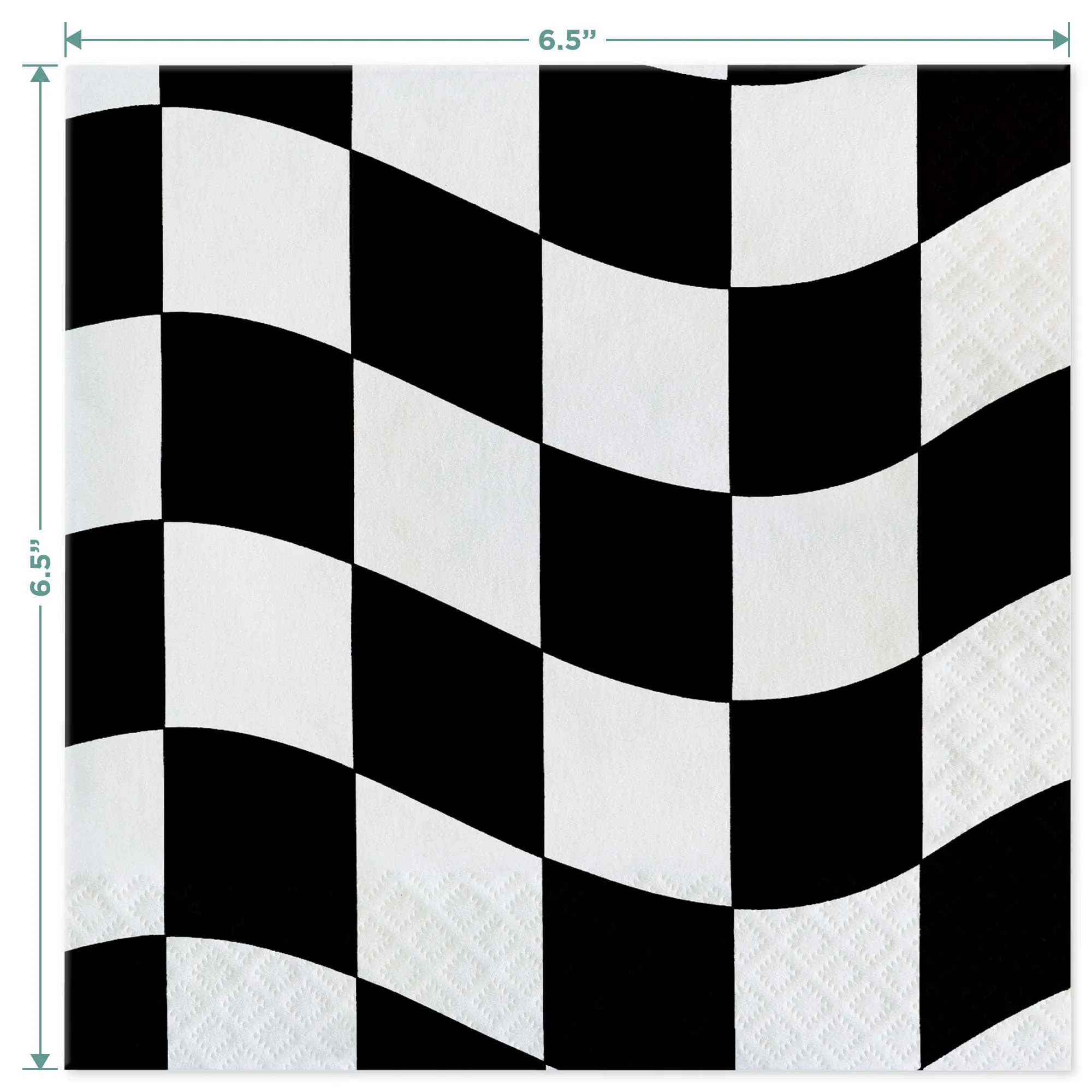 Race Party Variety Pack - Race Car Paper Plates & Racing Checkered Flag Napkins(Serves 32)